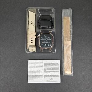 Smart Watch for Women Compatible with iPhone Android Stainless Steel Gold